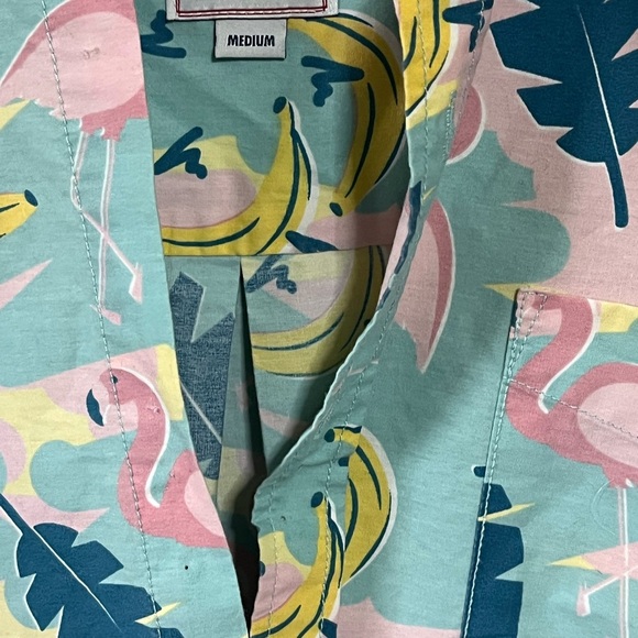 Party Pants Imperfection Flamingo Beach Shirt Sz Med - Picture 5 of 11